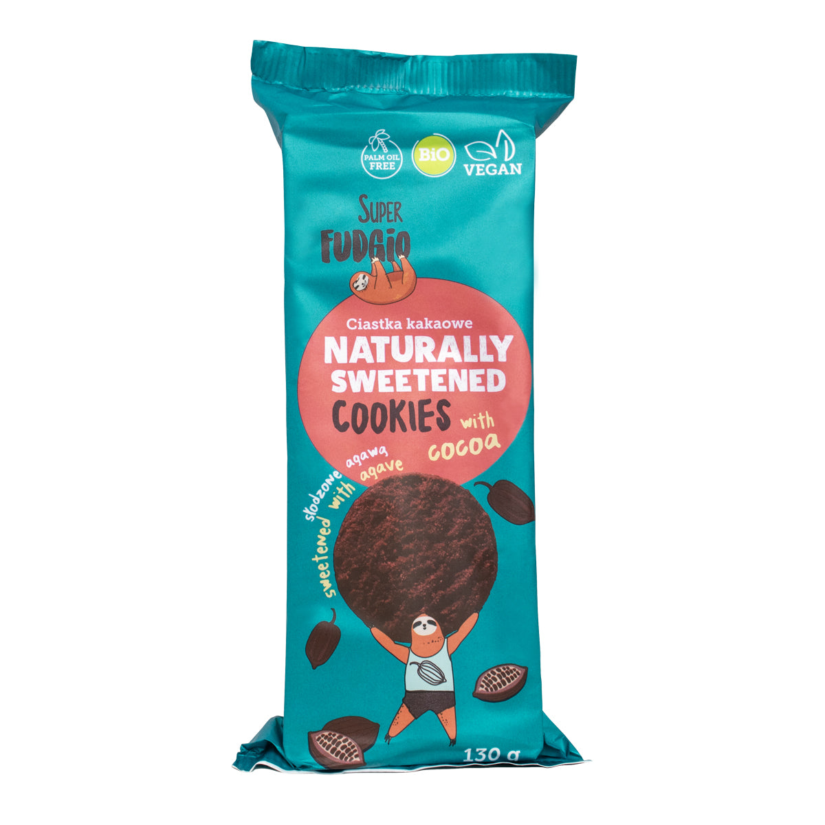 BIO Vegan Cocoa Cookies Sweetened with Agave 130g