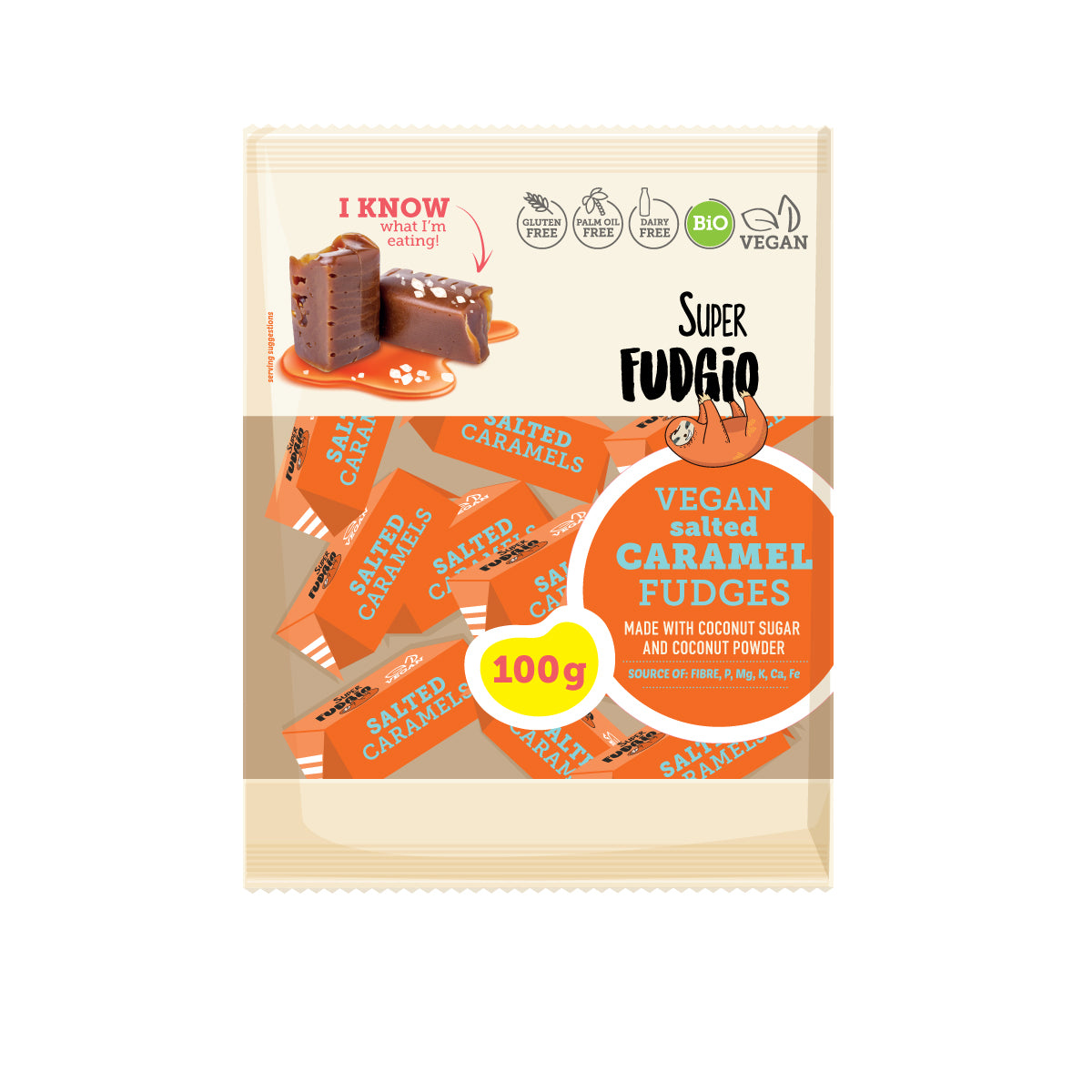 BIO Vegan Salted Caramel Fudges 100g